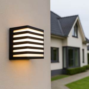 Lámpara exterior negra moderna, Lenny, 9W, 3000K LED, IP54