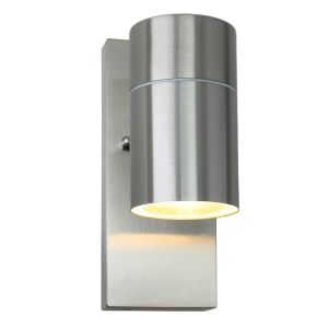 Aplique exterior con sensor crepuscular plateado moderno, Pedro, IP44
