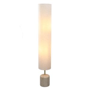 Lámpara de pie beige moderna, Ghislaine, con interruptor