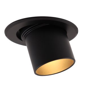 Foco empotrable negro de aluminio, Janna