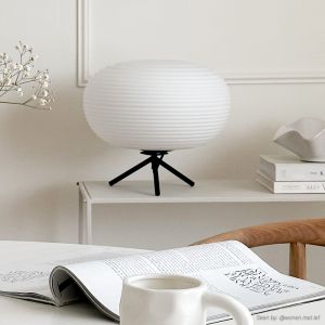 Lámpara de mesa blanca moderna, Davide, con interruptor