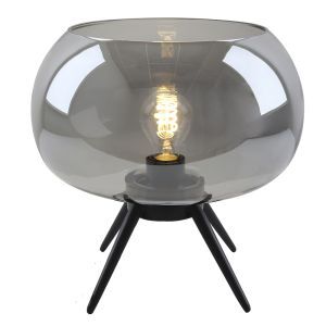 Lámpara de mesa gris diseño, Vidro, con interruptor