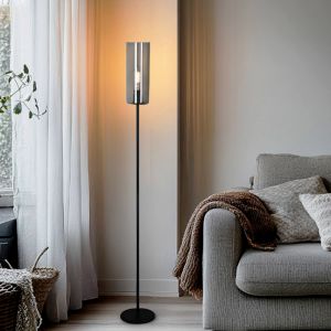 Lámpara de pie gris moderna, Gaya, con interruptor