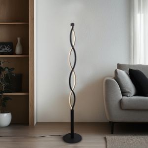 Lámpara de pie negra diseño, Kuno, 36W, 3000K LED, regulable en 3 pasos