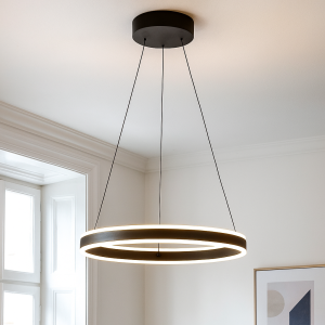 Lámpara colgante negra diseño, Lava, 46W, 3000K LED