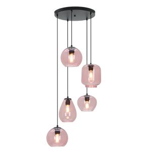 Lámpara colgante rosa moderna, Caia