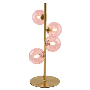 Lámpara de mesa rosa diseño, Remo, con interruptor