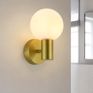Aplique baño dorado moderno, Amer, IP44