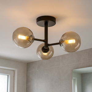 Lámpara de techo baño ámbar moderna, Amer, IP44
