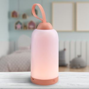 Luz nocturna infantil rosa de plástico, Esper, 3W, 3000K LED, regulable en 3 pasos
