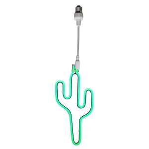 Guirnalda bombilla exterior verde de plástico, Cactus, IP44