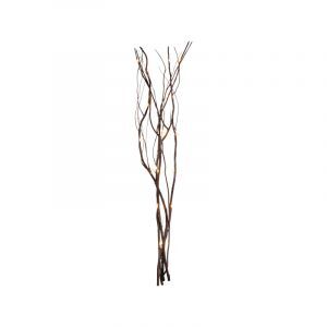 Ramas de sauce marrón con iluminación, 60 cm de altura, con batería