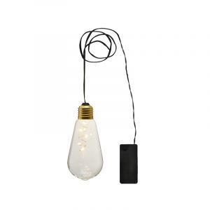 Bombilla Edison transparente, con batería