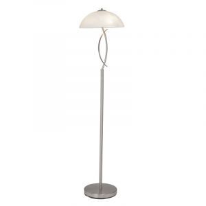 Lámpara de pie cromada de vidrio, Ishara, con interruptor