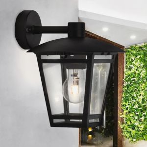 Lámpara exterior negra moderna, Jedidjah, IP44