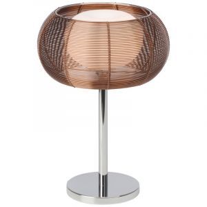 Lámpara de mesa bronce moderna, Amela, con interruptor
