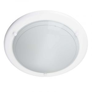 Lámpara de techo blanca de vidrio, Angely