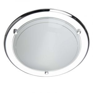 Lámpara de techo cromada de vidrio, Angely