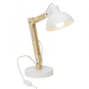 Flexo blanco moderno, Allegra, con interruptor