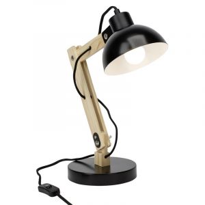Flexo negro moderno, Allegra, con interruptor