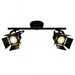 Foco de techo negro industrial, Jowenna, 5W, 3000K LED