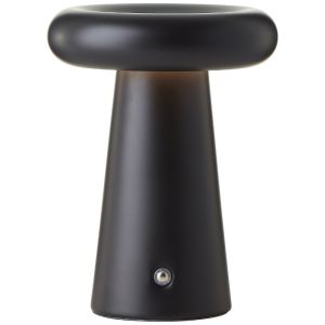 Lámpara de mesa recargable para exterior negra moderna, Stig, 3W, 3000K LED, IP44, regulable en 3 pasos