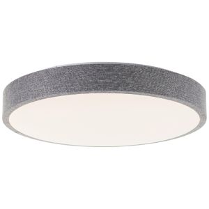 Plafón de techo gris rústico, Soeraya, 24W, 3000K LED, regulable en 3 pasos
