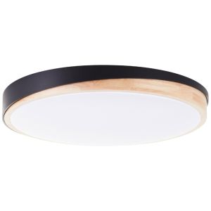 Lámpara de techo negra moderna, Marloes, 36W, white switch LED, con mando a distancia