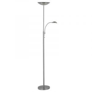 Lámpara de pie cromada moderna, Elina, 18W, 3000K LED
