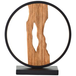 Lámpara de mesa rústica madera, Raynor, 7,5W, 3000K LED, con interruptor
