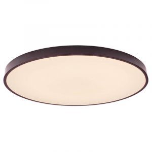 Lámpara de techo negra industrial, Lena, 80W, ajustable entre luz blanco cálido y frío LED, con mando a distancia