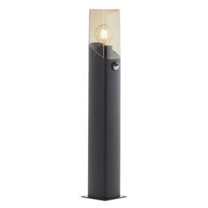 Lámpara de pie exterior con sensor de movimiento gris moderna, Klasina, IP44