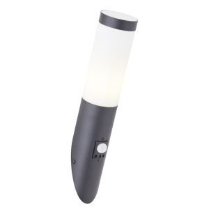 Aplique exterior con sensor de movimiento negro de metal, Meis, IP44