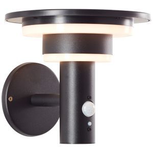 Aplique solar exterior negro moderno, Lonneke, 3W, 3000K LED, IP44