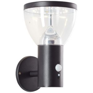 Aplique solar exterior negro moderno, Saar, 3W, 3000K LED, IP44