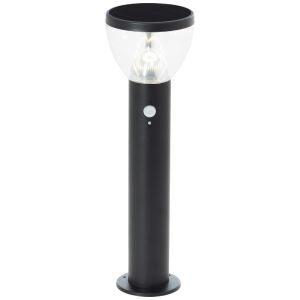 Lámpara de pie solar exterior negra moderna, Saar, 3W, 3000K LED, IP44
