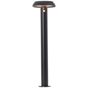 Lámpara de pie solar exterior negra de metal, Ridvan, 4W, 3000K LED, IP44