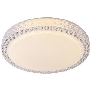 Plafón de techo blanco diseño, Baki, 60W, color de luz ajustable LED, con mando a distancia