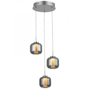 Lámpara colgante cromada diseño, Emmely, 17W, 3000K LED