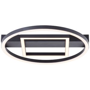 Plafón de techo negro diseño, Konrad, 20W, 3000K LED