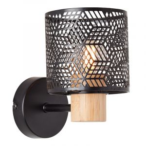Aplique de madera negro, Sherona