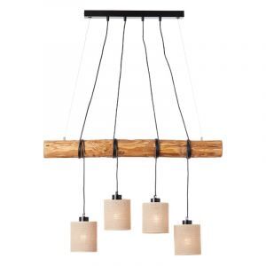 Lámpara colgante de madera marrón, Veronique