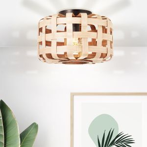 Plafón de techo de madera marrón, Virginie