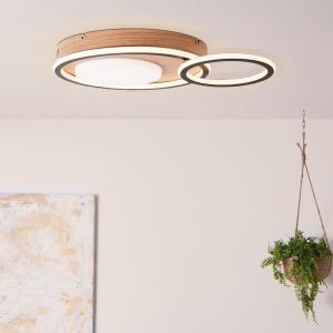 Plafón de techo negro moderno, Georgios, 48W, 3000K LED
