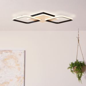 Plafón de techo marrón moderno, Rawan, 40W, 3000K LED