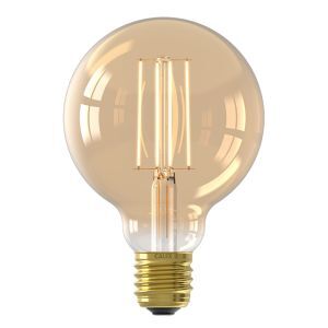 Calex bombilla LED filamento E27 regulable ámbar, 4,5W, 2100K