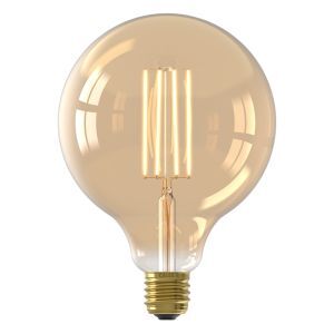 Calex bombilla LED filamento E27 regulable ámbar, 4,5W, 2100K