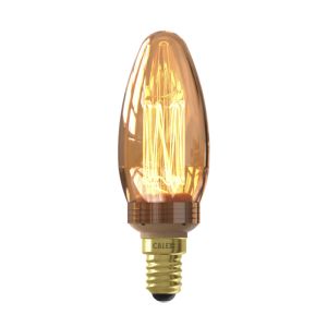 Calex bombilla vela LED E14 regulable ámbar, 2,3W, 1800K