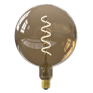 Calex bombilla LED filamento E27 regulable Kalmar, marrón, 5W, 1800K