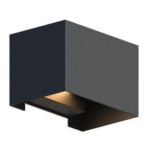 Aplique up down de aluminio negro, Dion, 7W, 3000K LED, IP54